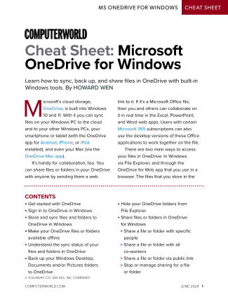 Download our OneDrive for Windows Cheat Sheet