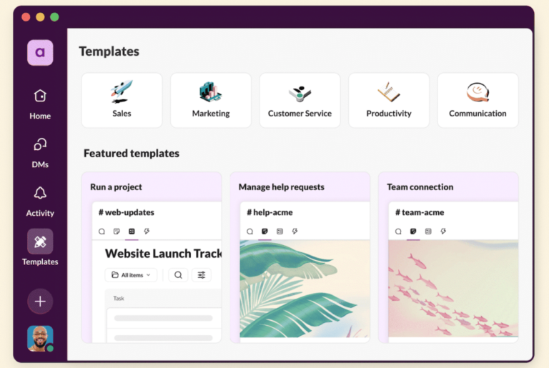 Slack adds templates to help users kick off projects quicker