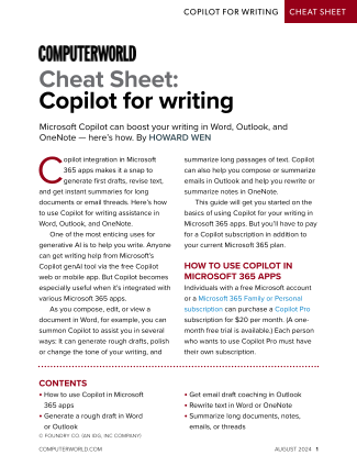 Download our Microsoft Copilot for Writing Cheat Sheet