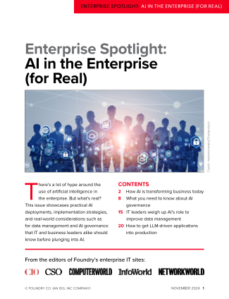 Download the AI in the Enterprise (for Real) Spotlight