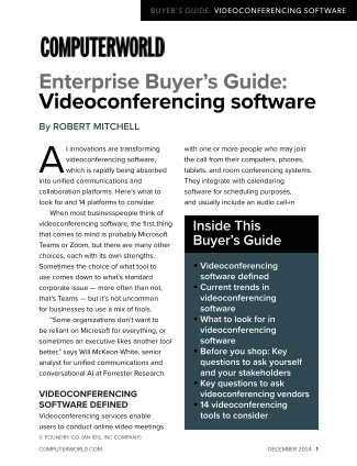 Enterprise buyer’s guide: How to choose videoconferencing software